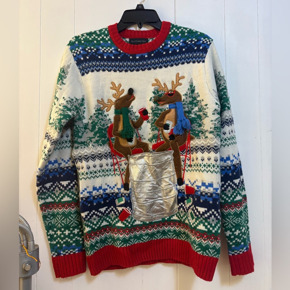Drinking Reindeer Ugly Christmas Sweater